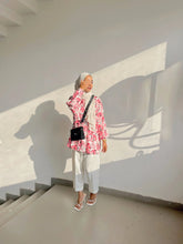 Modest wear pink printed shirt paired with white pants, stylish and comfortable for everyday wear